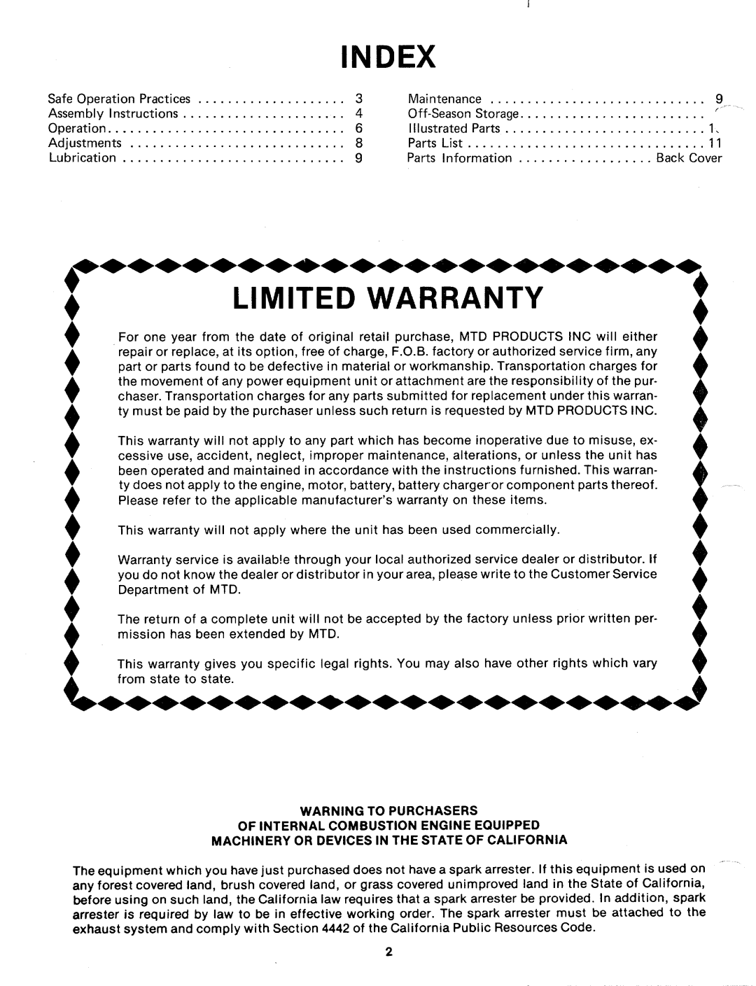 MTD 24650U, 243-650A manual 