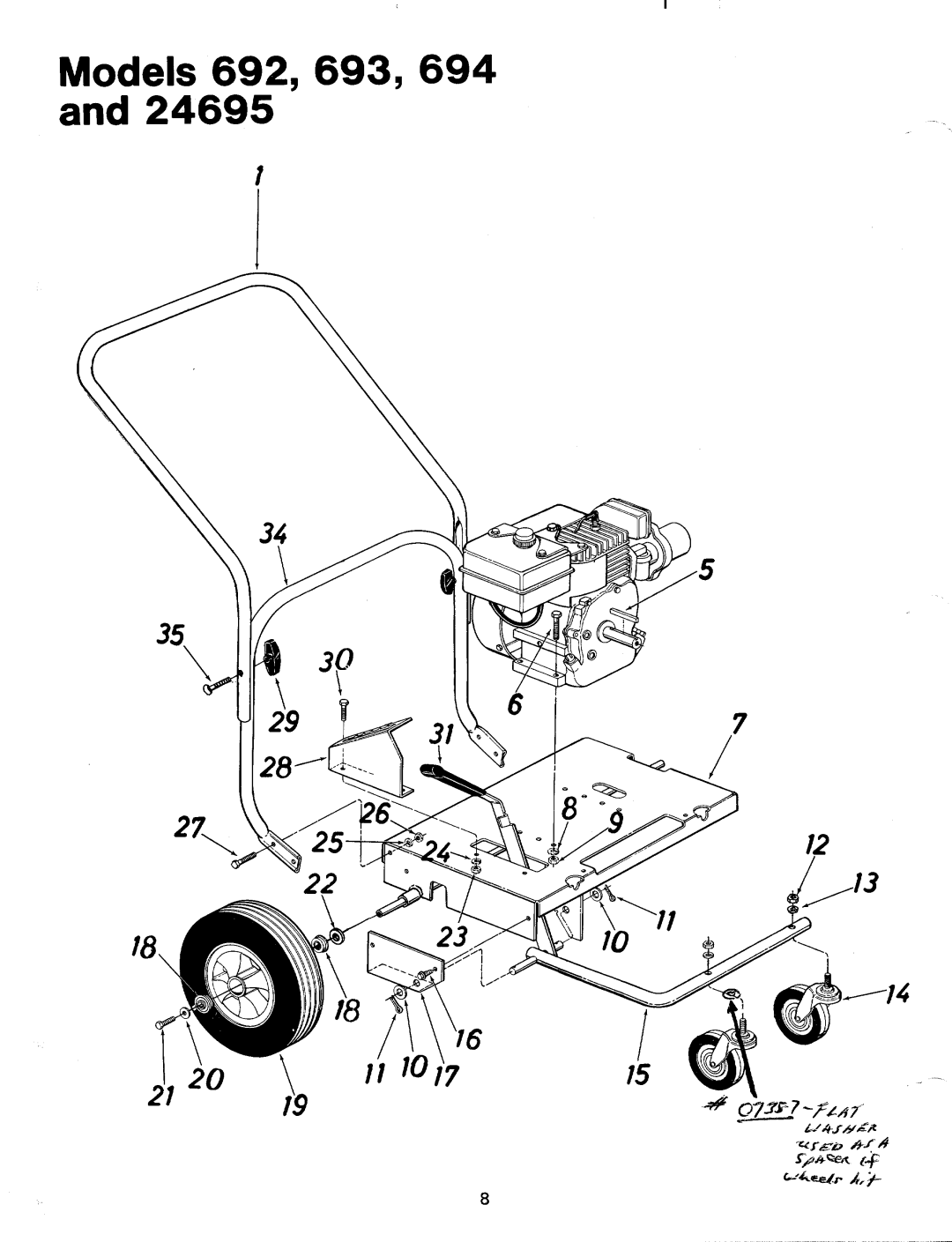 MTD 24695U, 243-693A, 243-692A, 243-694A manual 