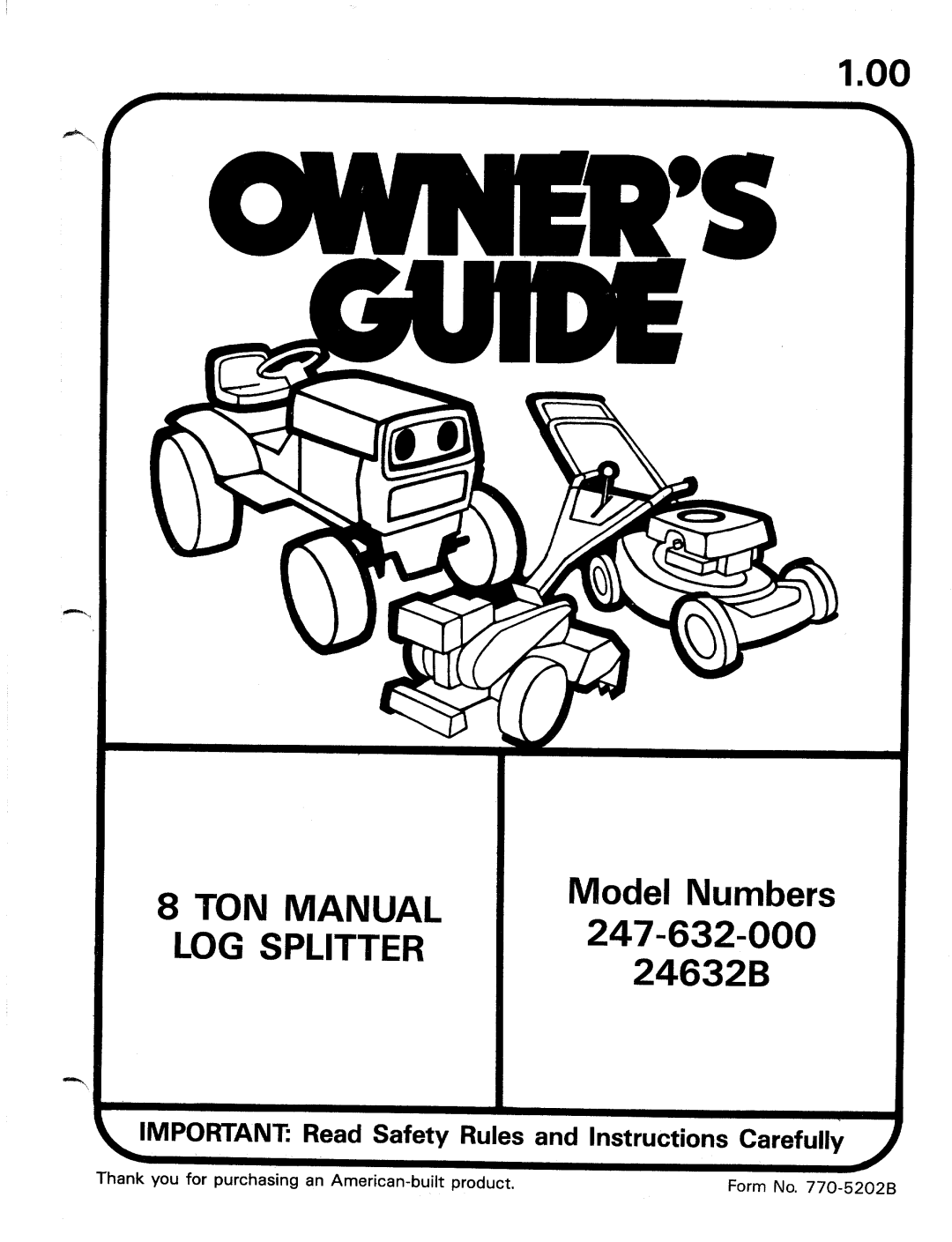 MTD 24632B, 247-632-000 manual 