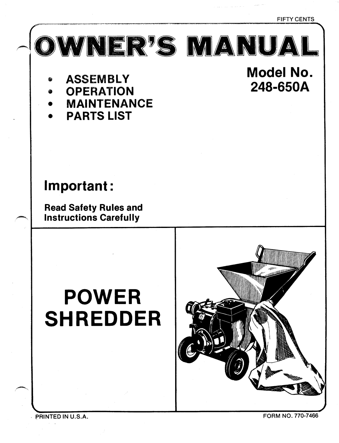 MTD 248-650A manual 