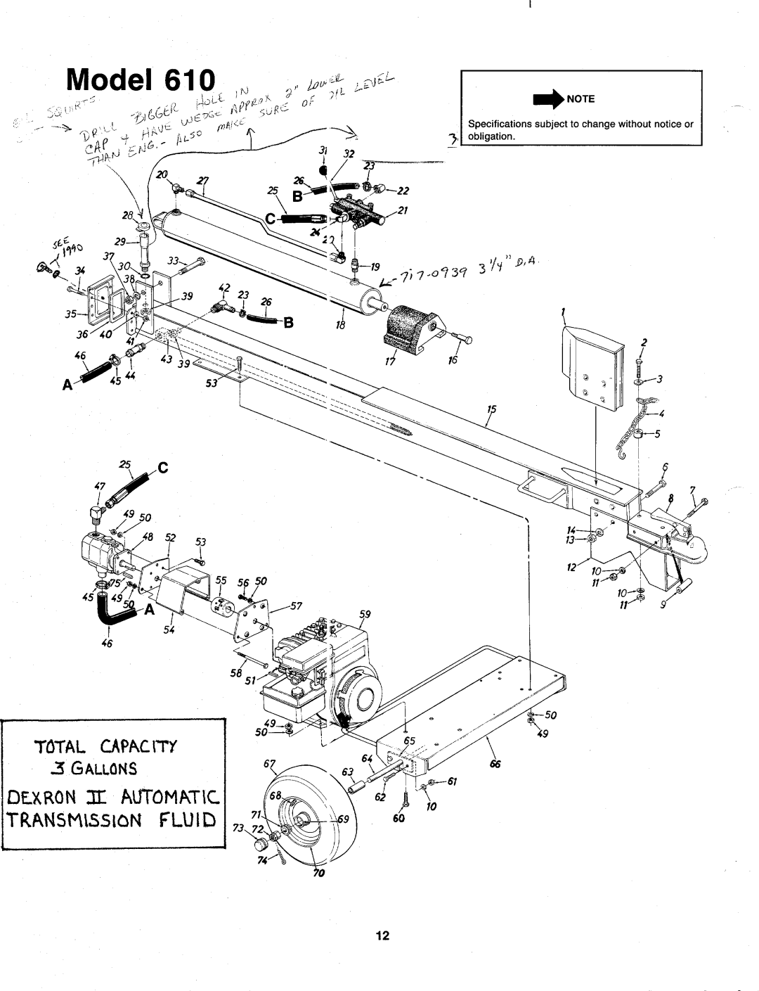 MTD 249-610-000 manual 