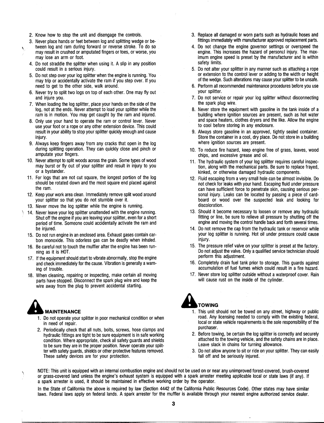 MTD 249-610-000 manual 