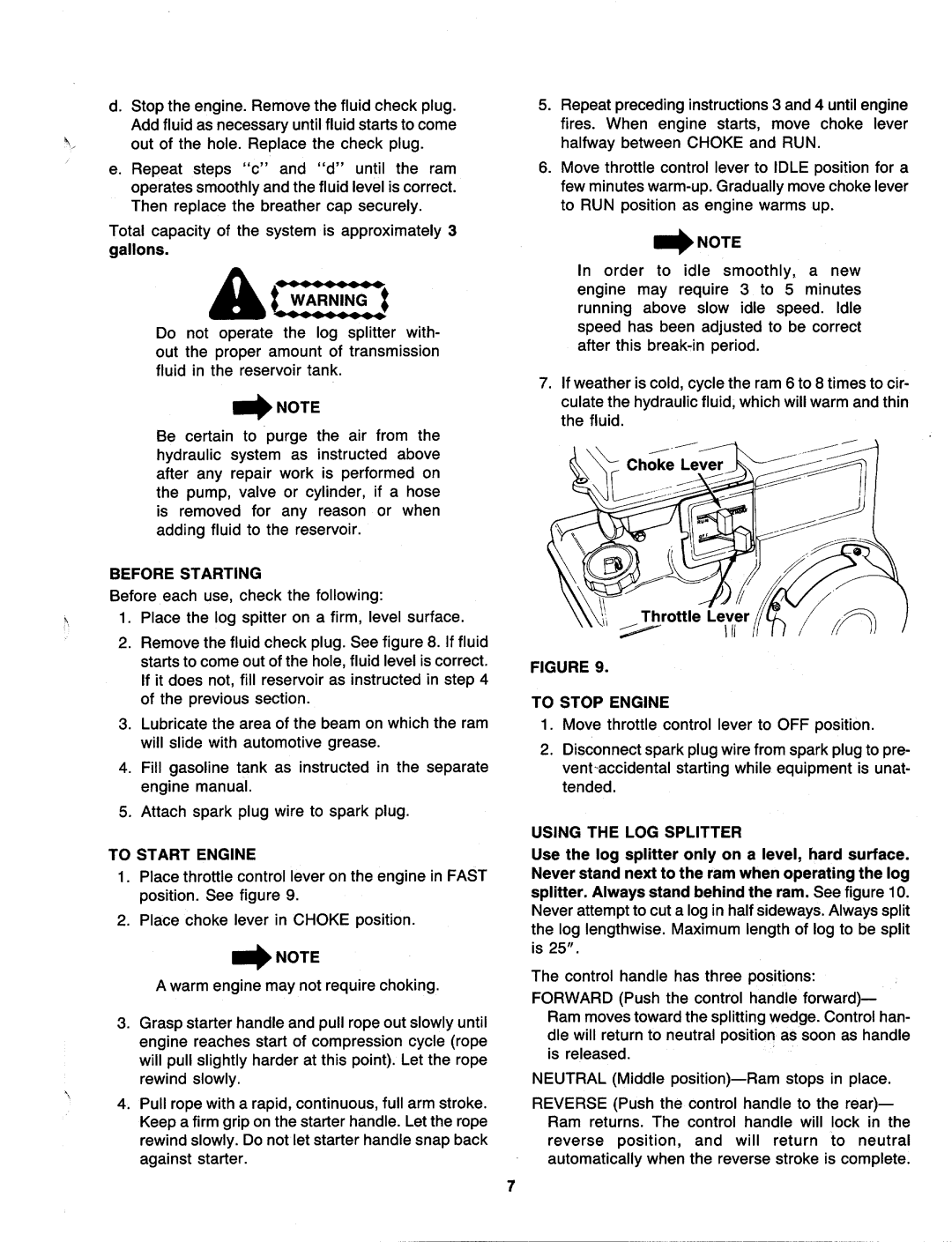 MTD 249-610-000 manual 