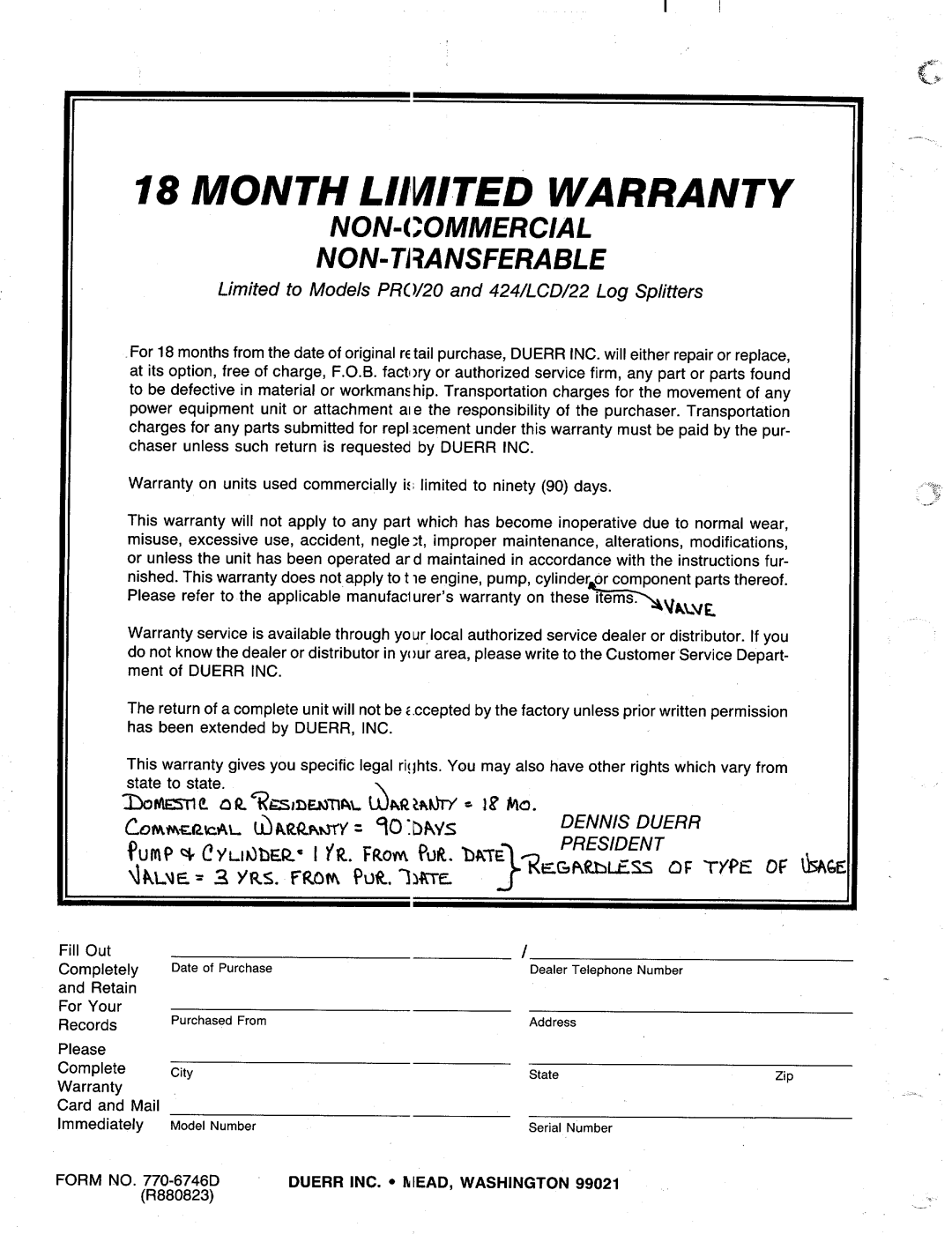 MTD 249-623-003 manual 