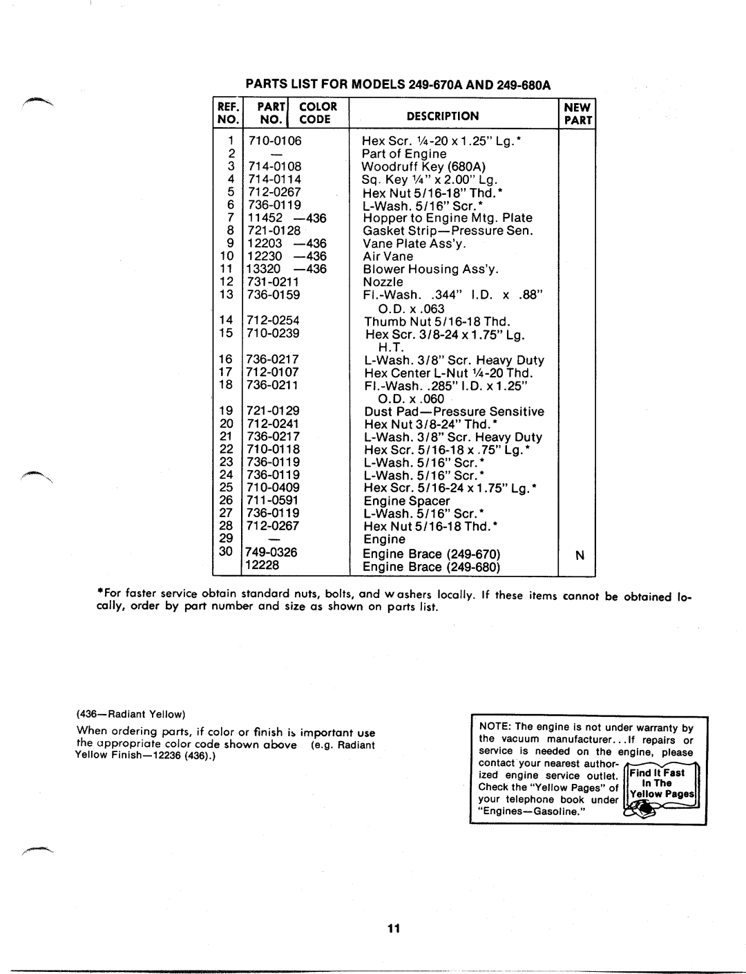 MTD 249-680A, 249-670A manual 