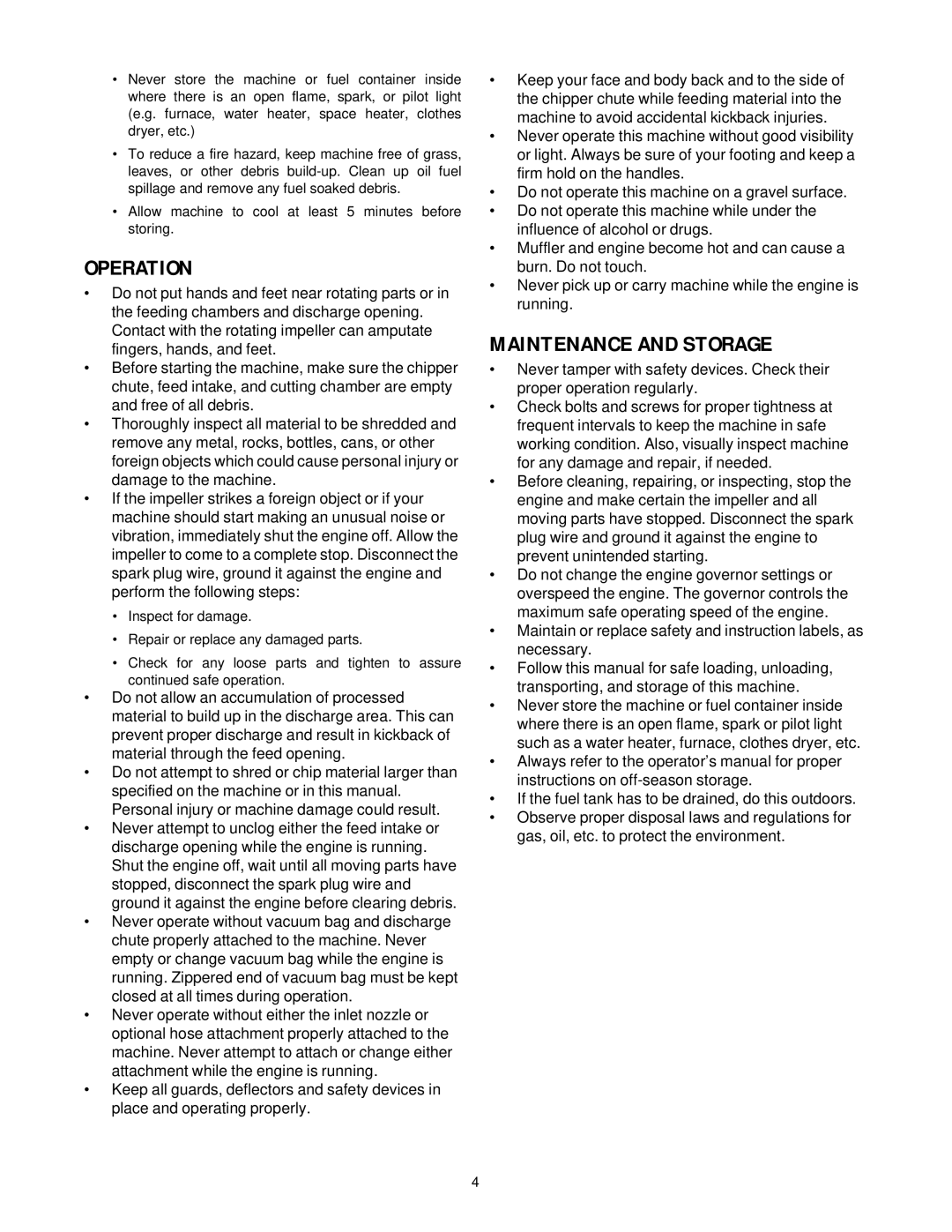 MTD 24A-020D401 manual Operation 