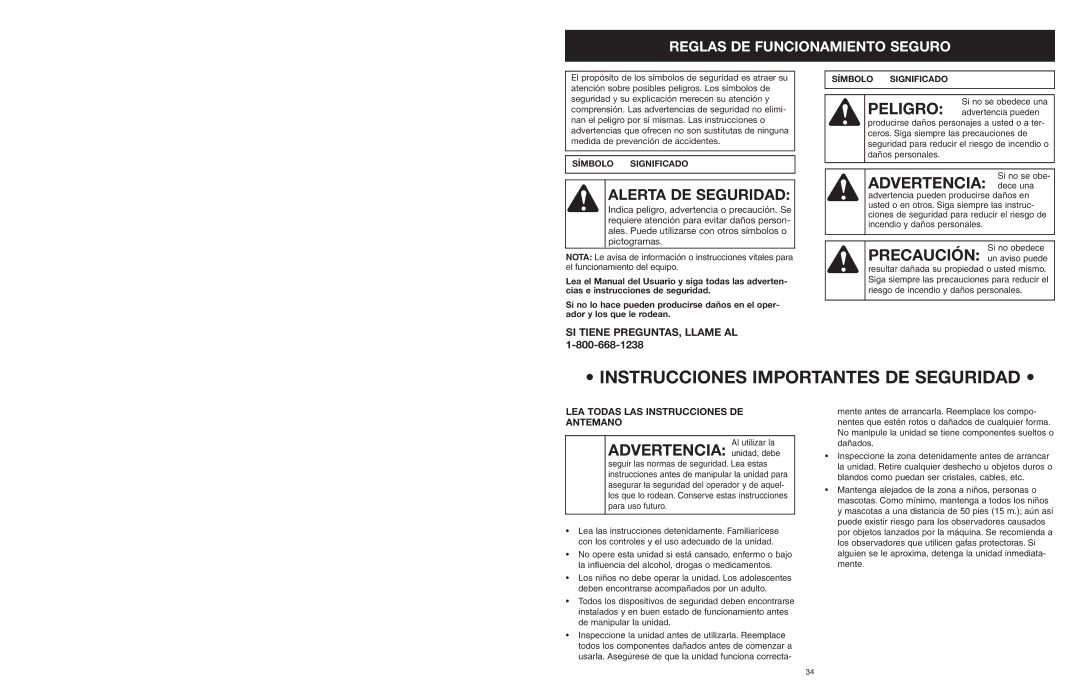 MTD 25P manual Alerta DE Seguridad, Reglas DE Funcionamiento Seguro 