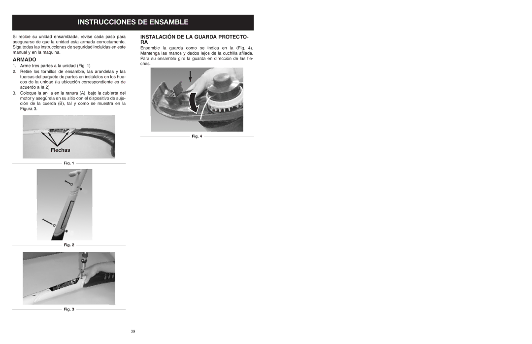 MTD 25P manual Instrucciones DE Ensamble, Armado, Instalación DE LA Guarda PROTECTO- RA 