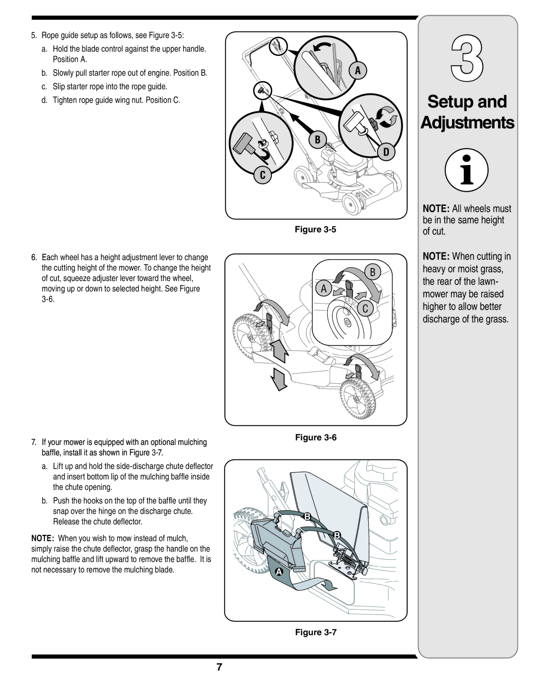 MTD 260 Series warranty Discharge of the grass, Mower may be raised higher to allow better 