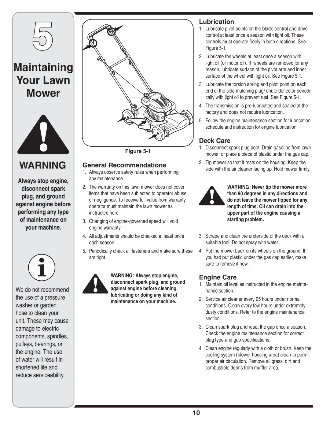 MTD 26M warranty Maintaining Your Lawn Mower 