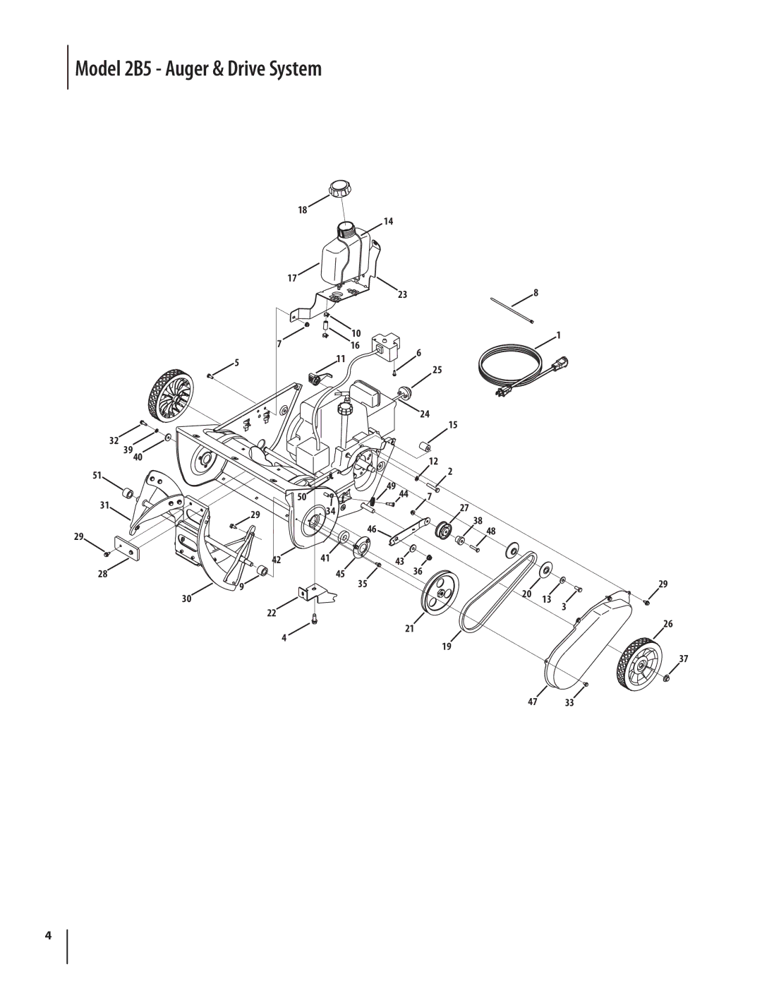 MTD manual Model 2B5 Auger & Drive System 