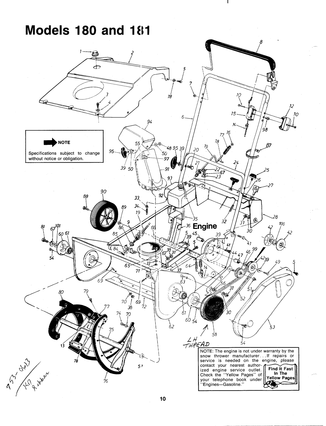 MTD 310-180-000, 310-181-000 manual 