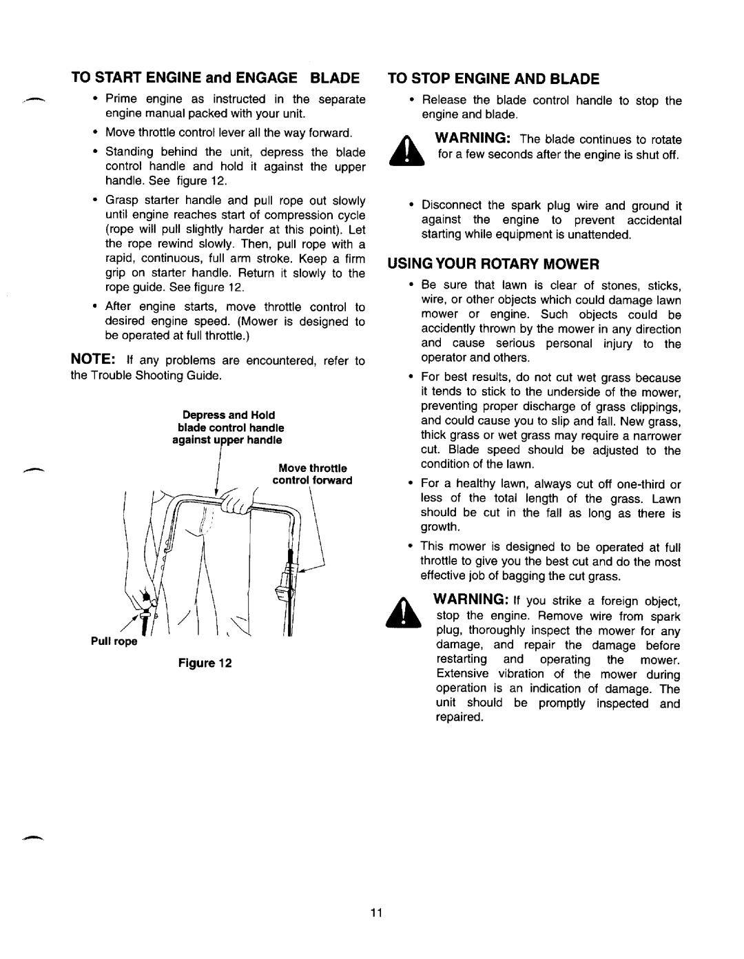 MTD 510-519, 310-329 manual 