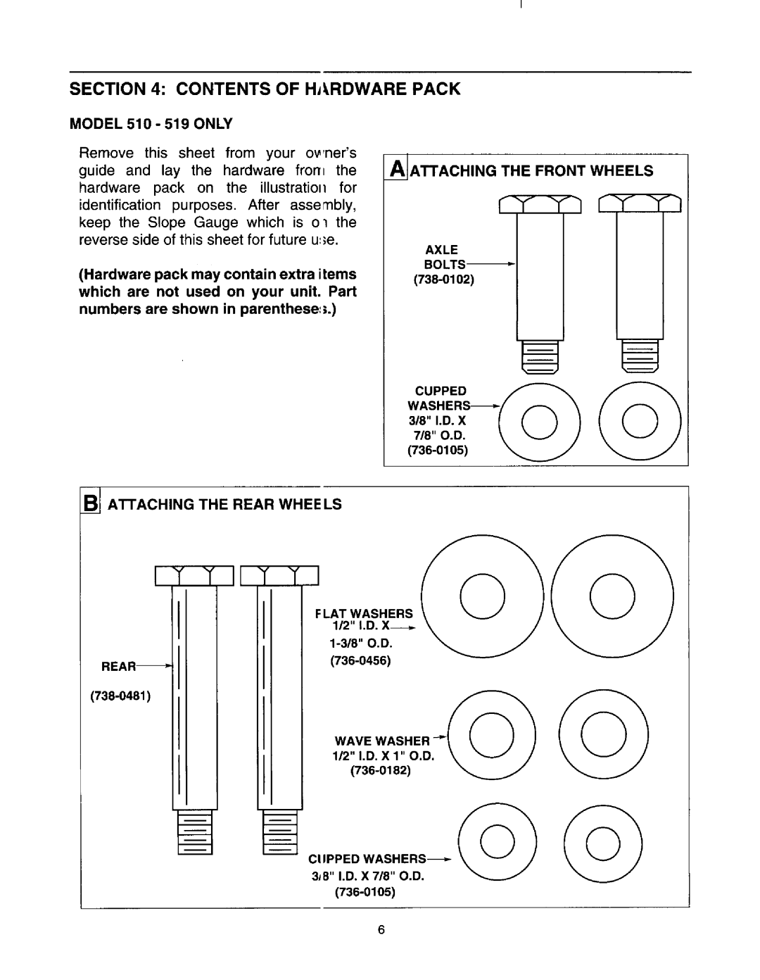 MTD 310-329, 510-519 manual 