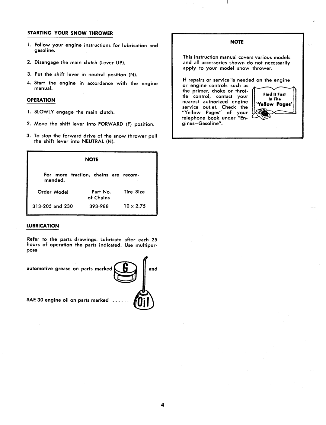 MTD 313-205, 313-230 manual 