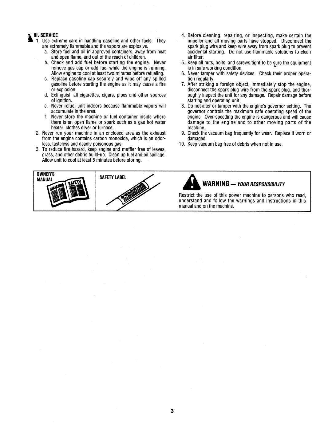 MTD 315B manual 