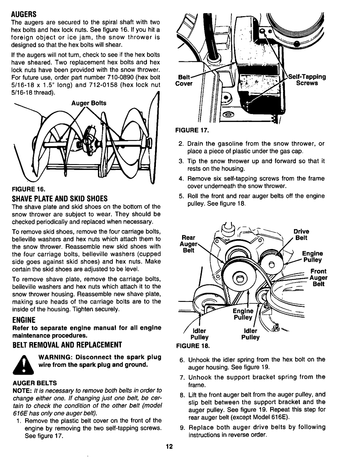 MTD 315E666H190, 315E646F190, 315-616E190 manual 