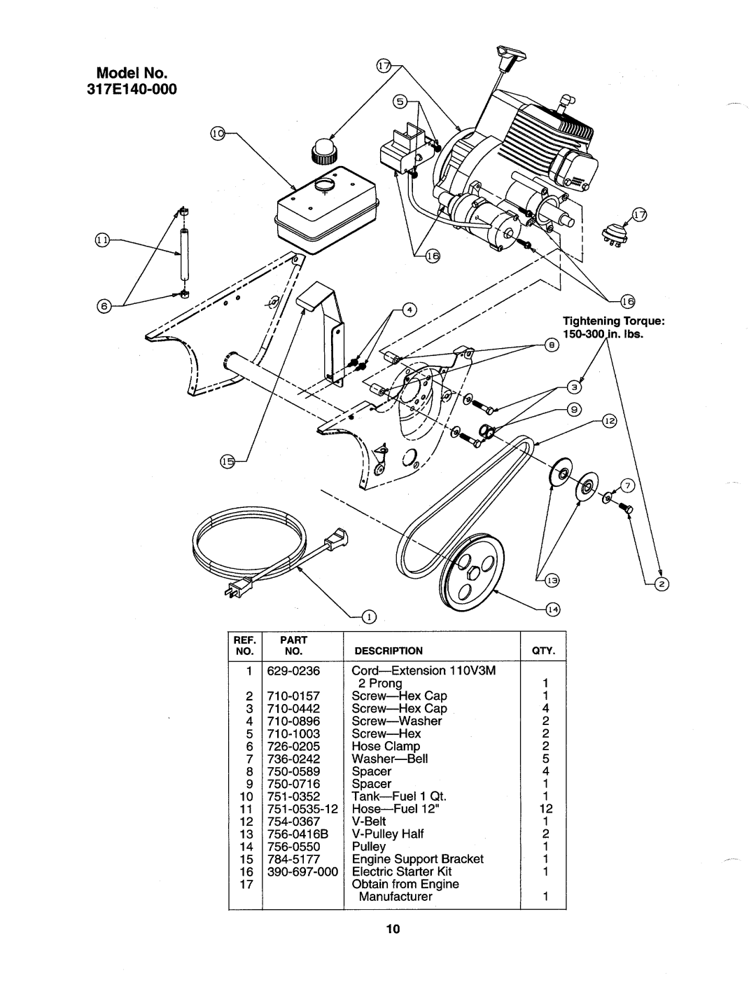 MTD 317E152-000, 317-140-000, 317E-140-000, 317-150-000, 317E140-000, 317E150-000, 317E-152-000, 317E-150-000 manual 