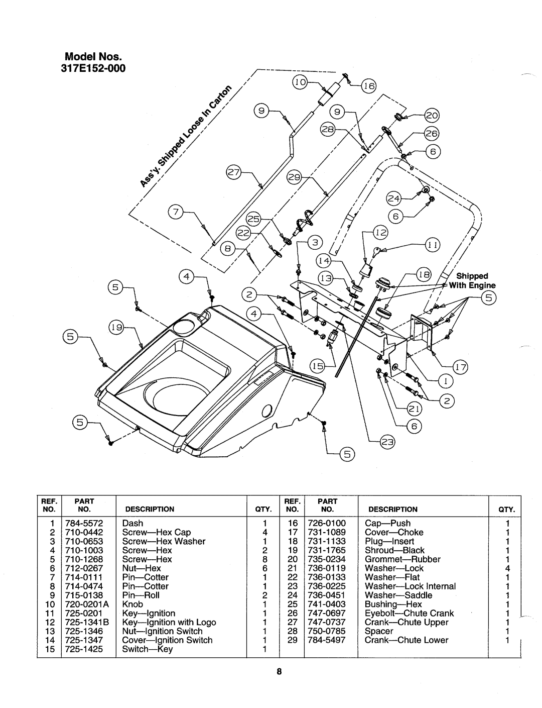 MTD 317-140-000, 317E-140-000, 317E152-000, 317-150-000, 317E140-000, 317E150-000, 317E-152-000, 317E-150-000 manual 