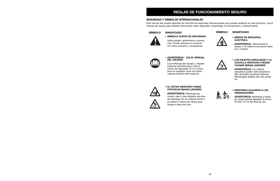 MTD 31A-020-900 manual Seguridad Y Símbolos Internacionales 