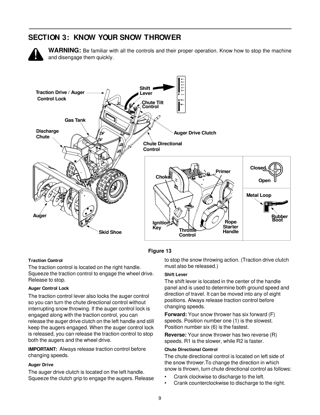 MTD 31AE663H401, 31AE633E401 manual Know Your Snow Thrower 