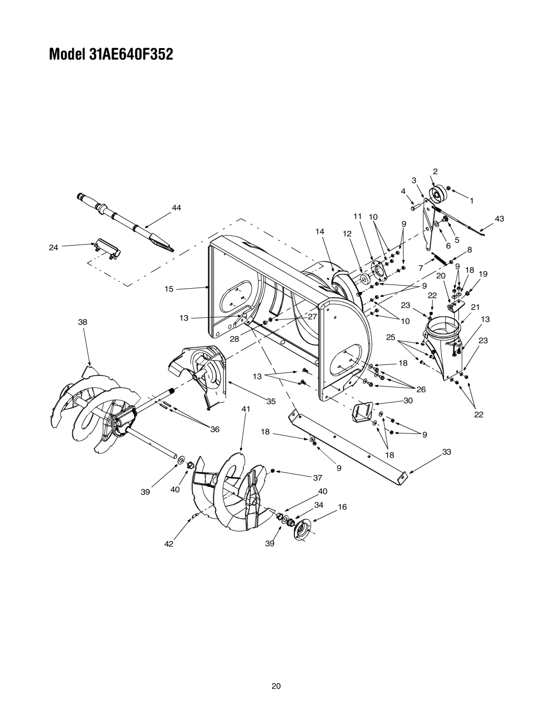 MTD 31AE640F352 manual 1833 