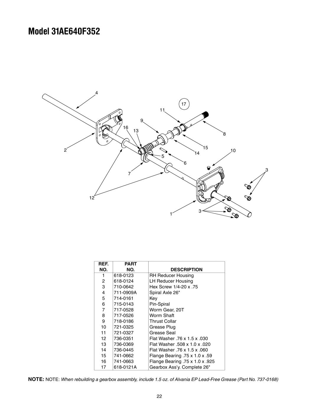 MTD manual Model 31AE640F352 