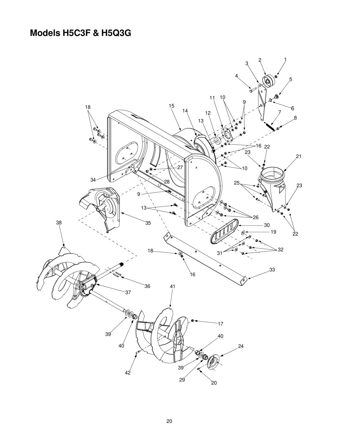 MTD 31AH5Q3G401, 31AH5C3F401 manual Models H5C3F & H5Q3G 