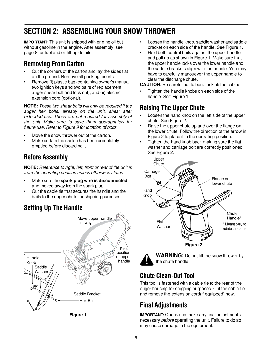 MTD 380 manual Assembling Your Snow Thrower 