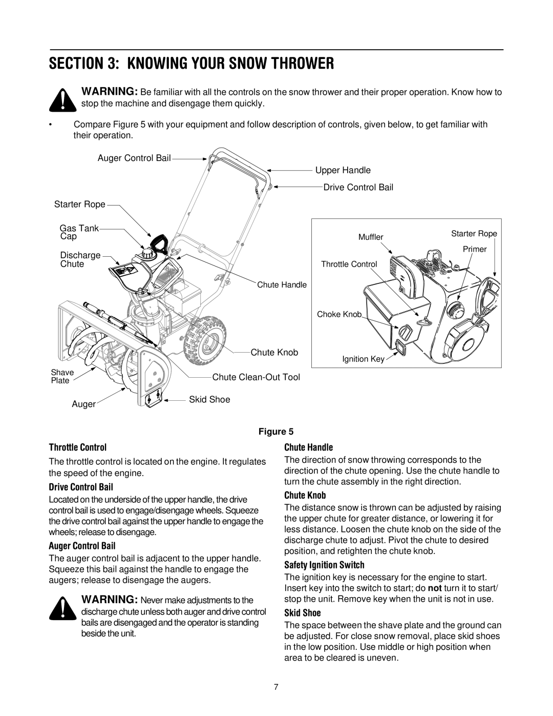 MTD 380 manual Knowing Your Snow Thrower 