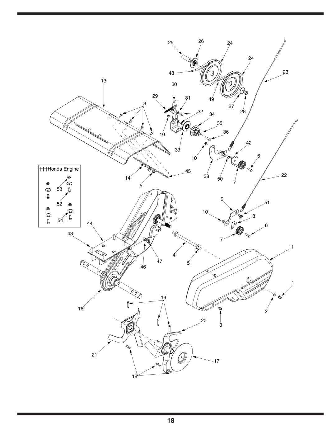 MTD 390 Series warranty †††Honda Engine 