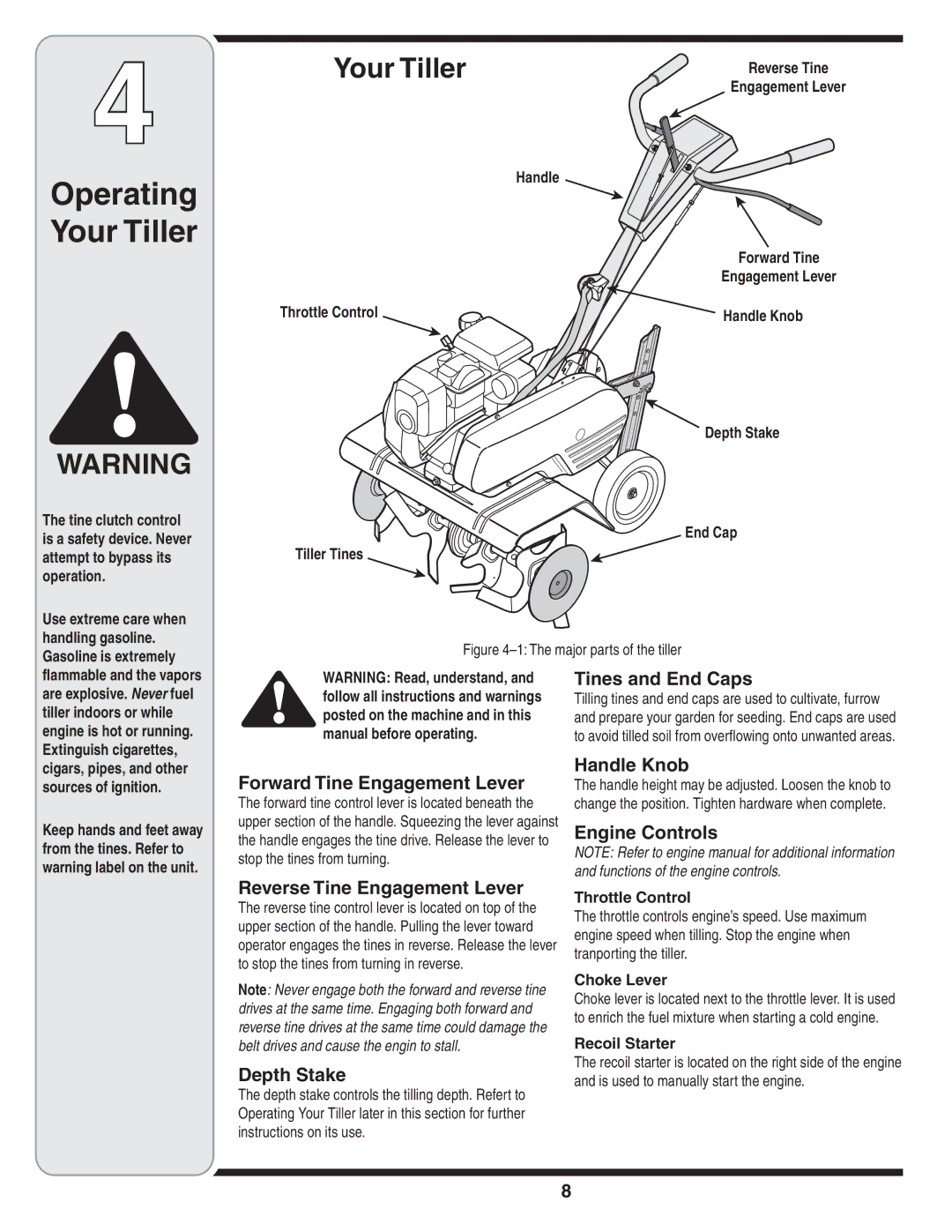 MTD 390 Series warranty Your Tiller 