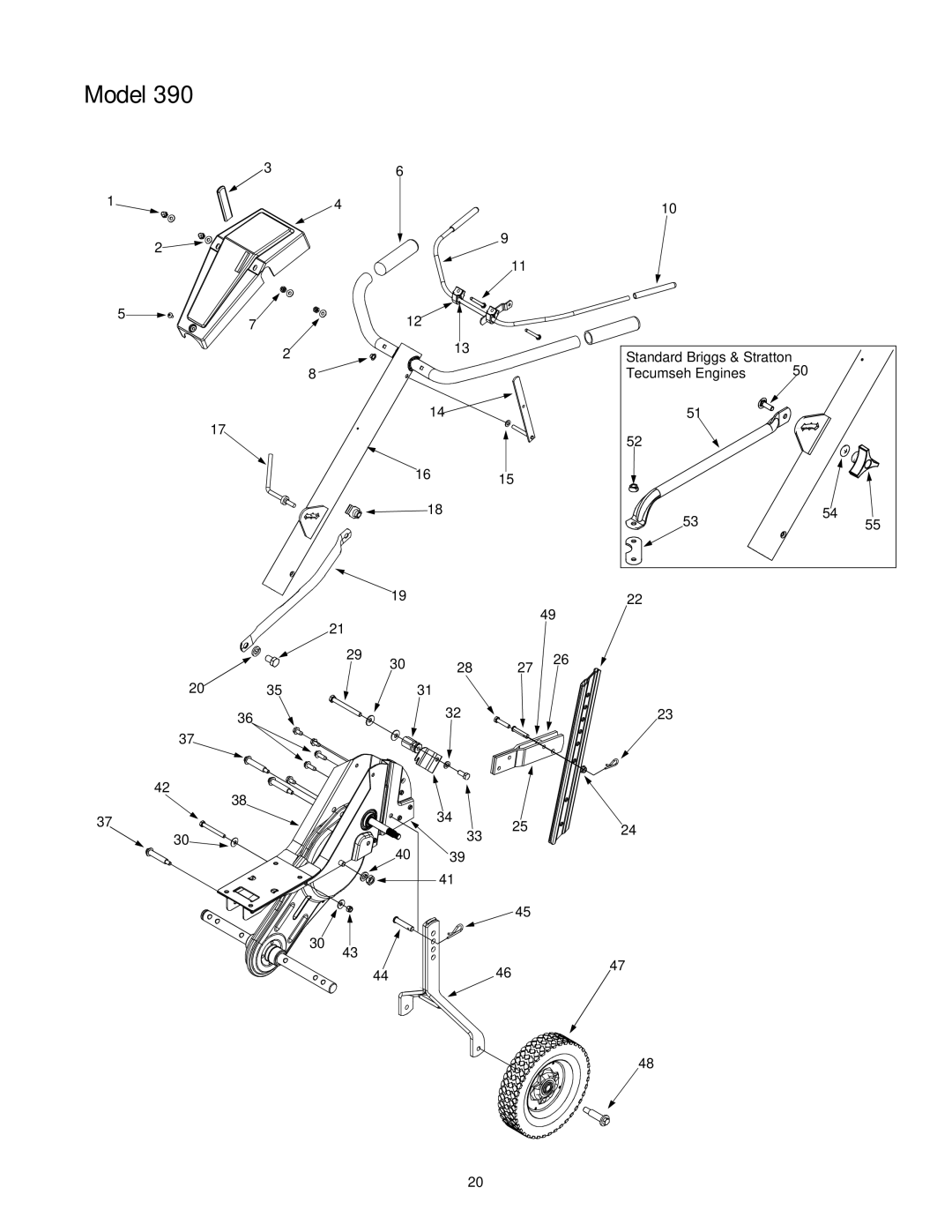 MTD 390 Shown manual Model 