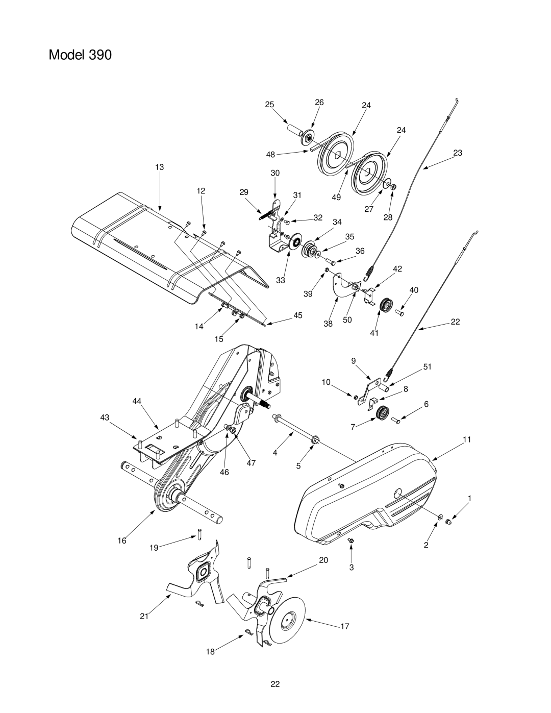 MTD 390 Shown manual 25 26 5022 