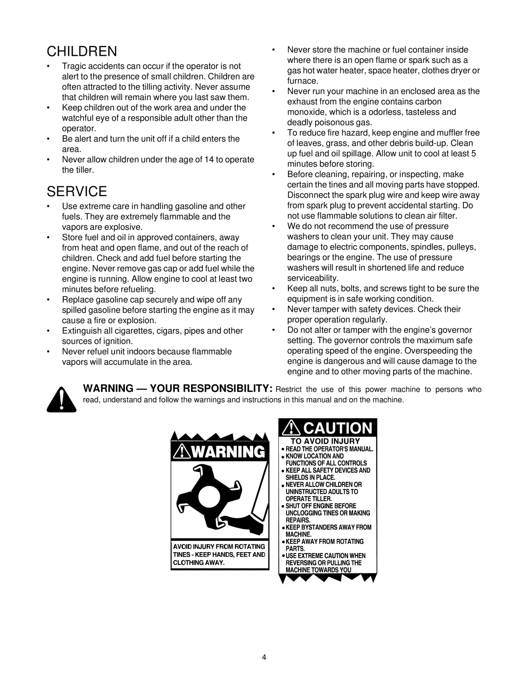 MTD 390 Shown manual Children 