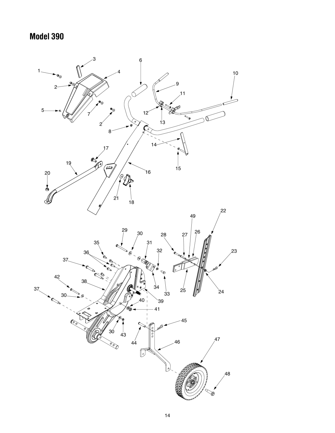 MTD 393 manual Model 