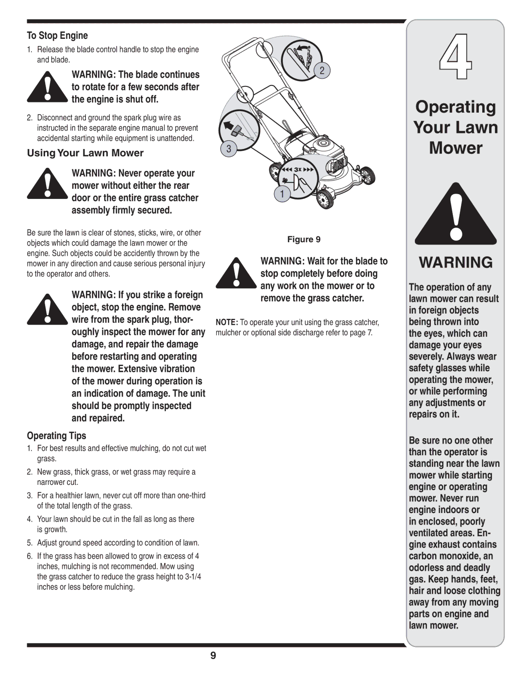 MTD 400 warranty Operating, Your Lawn Mower 