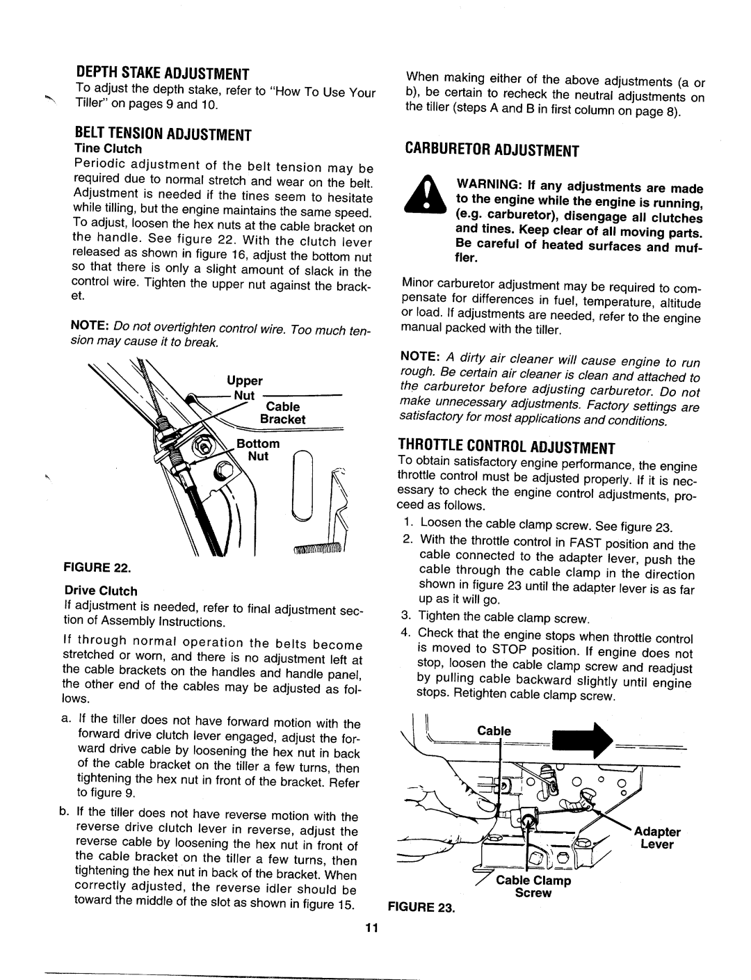 MTD 406 manual 