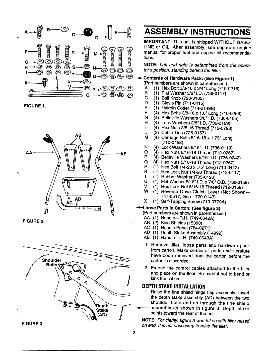 MTD 406 manual 