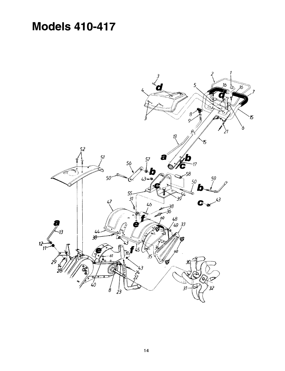 MTD 410 - 422 manual 