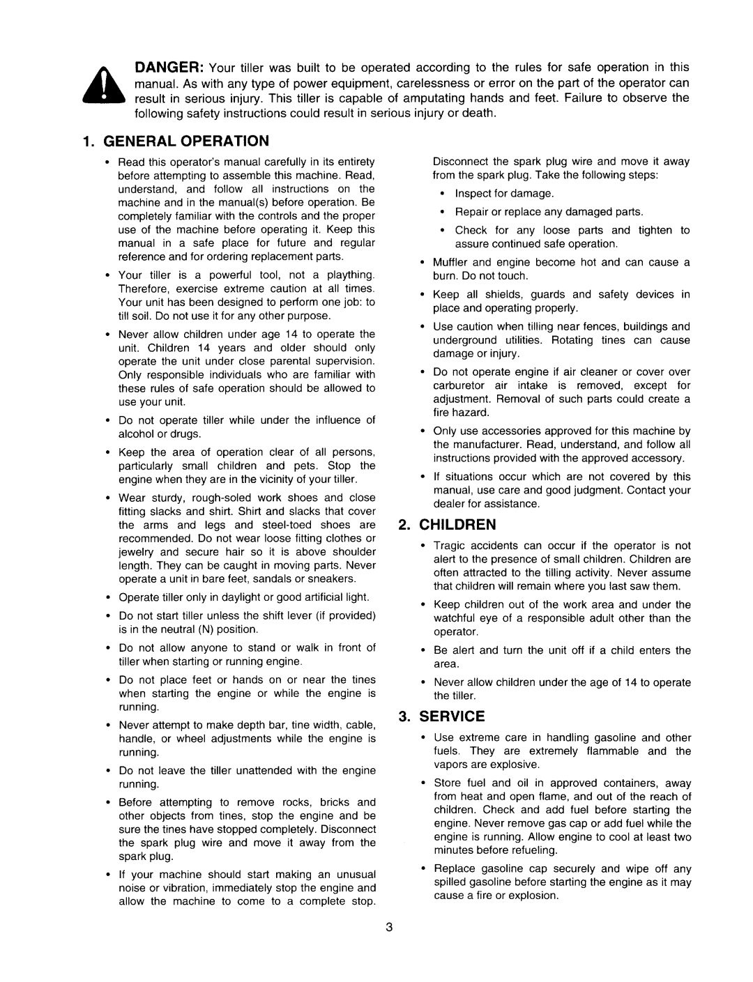 MTD 410 - 422 manual 