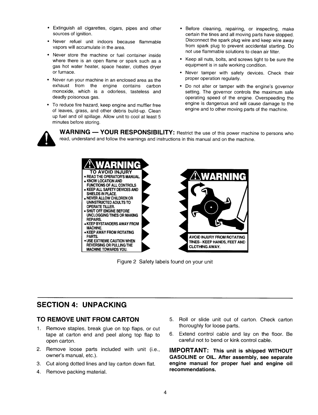 MTD 410 - 422 manual 