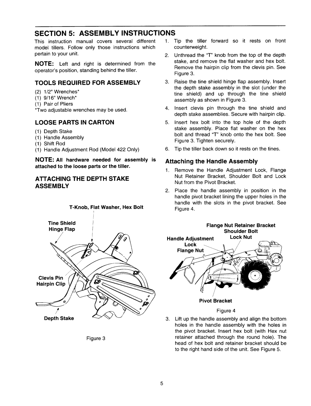 MTD 410 - 422 manual 