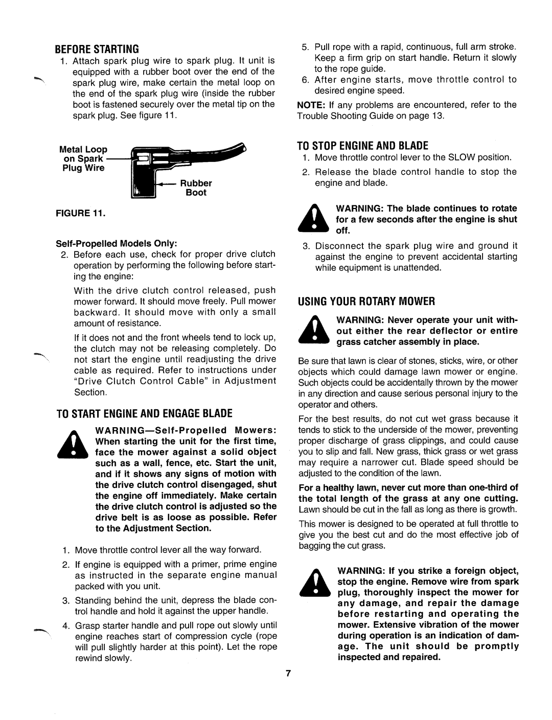 MTD 410 thru 458 manual 