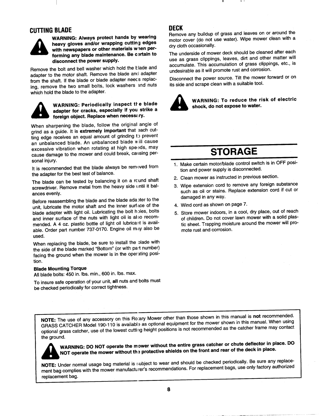 MTD 427 manual 