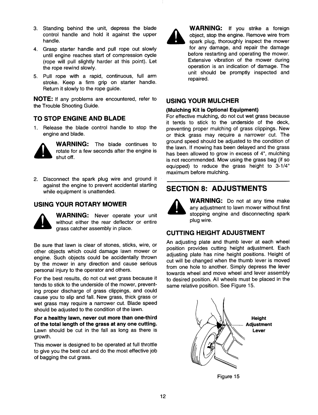 MTD 430 Series manual 