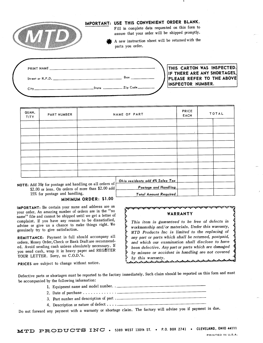 MTD 439-305 manual 