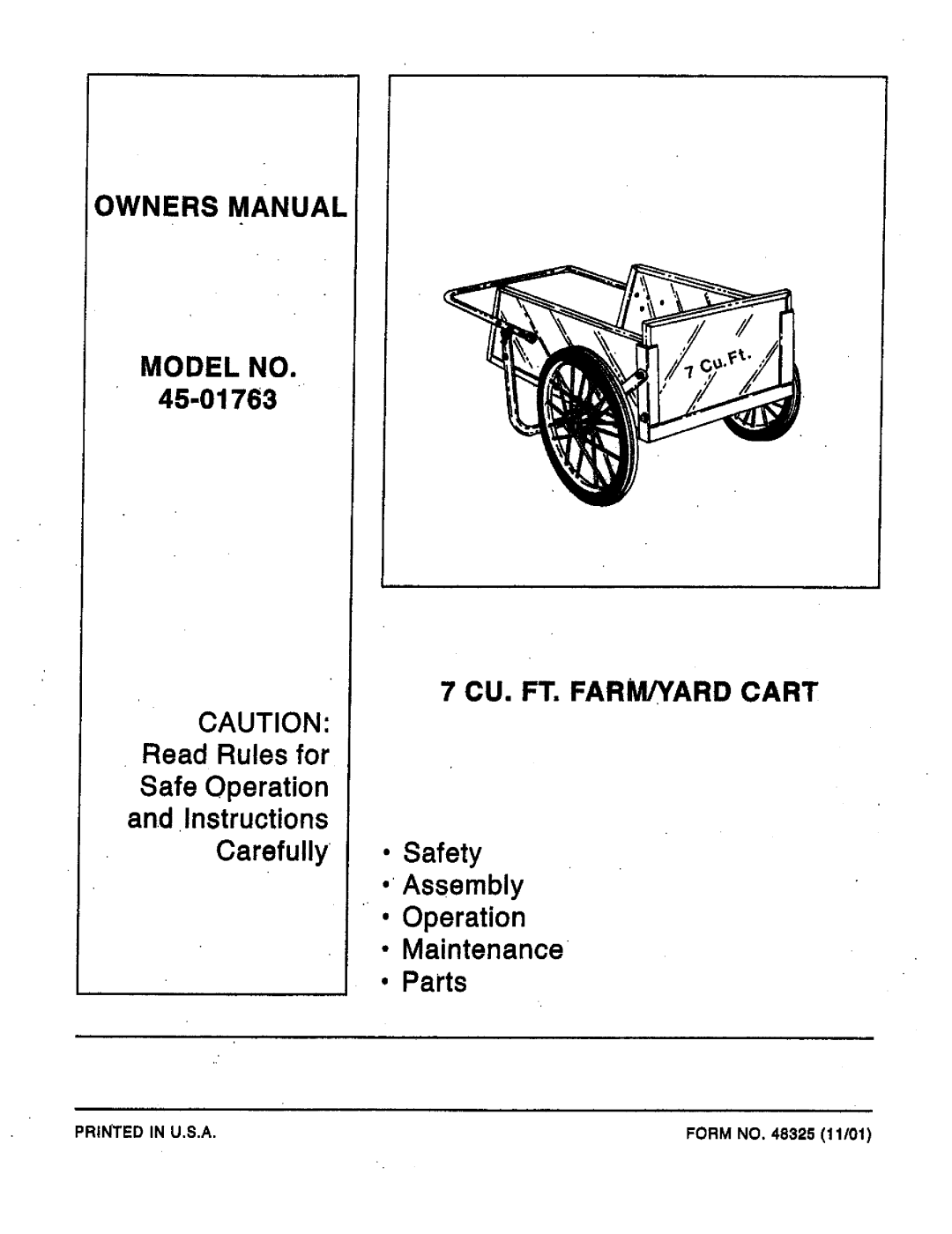 MTD 45-01763 manual 