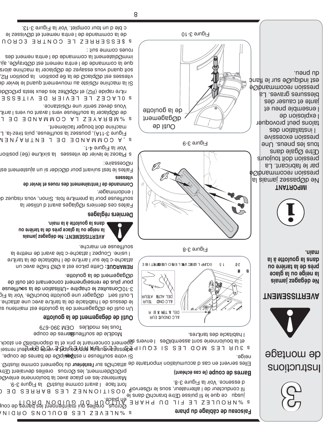 MTD 33, 45, 28 warranty Goulotte la de dégagement de Outil, Pas 