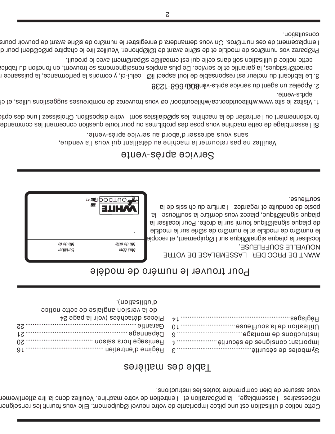 MTD 33 Vente-après Service, Modèle de numéro le trouver Pour, Matières des Table, ’utilisation La voir détachées Pièces 